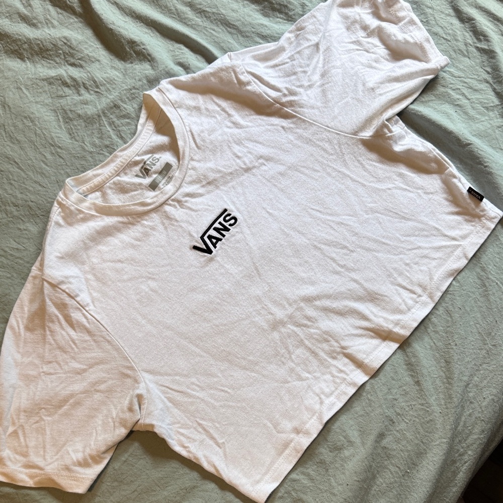 Vans Cropped Classic White Logo Tee